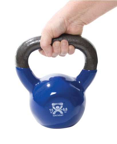 Kettlebell Vinyl Coated Weight Green 10lb 9 Diameter