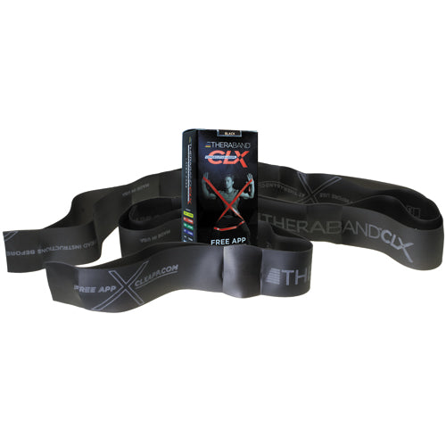 Theraband Consecutive Loops Black 5' Individual 9-loops