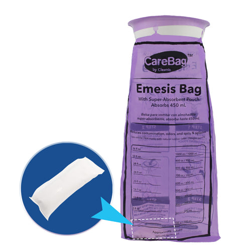 Carebag Emesis Bag W/super Absorbent Pad Bx/20
