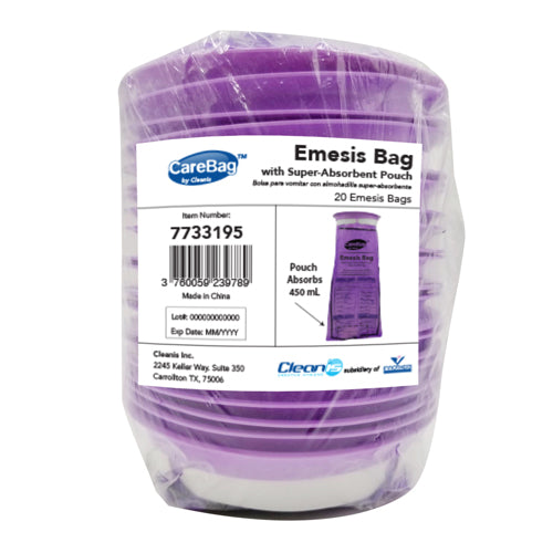 Carebag Emesis Bag W/super Absorbent Pad Bx/20