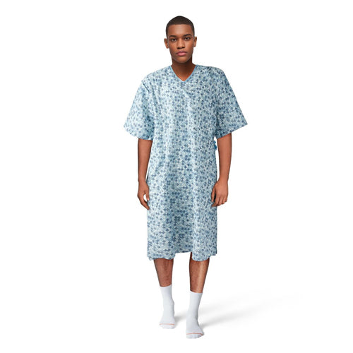 Patient Gowns  Pk/12  Osfm Royale 2-tone Print