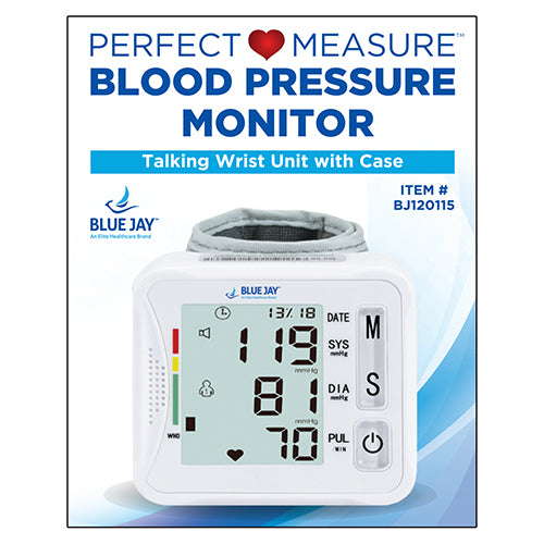 Wrist Blood Pressure Unit With Case  Blue Jay Brand