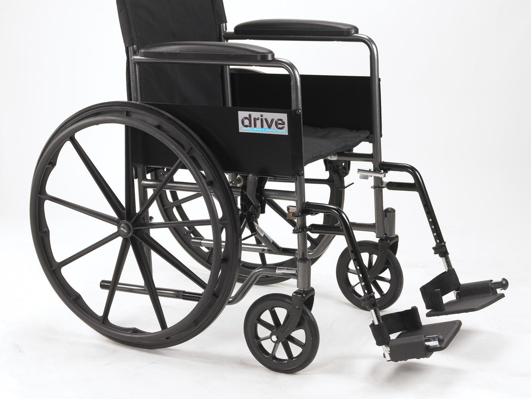 Wheelchair 18   W/fixed Full Arms & Swingaway Det Footrests
