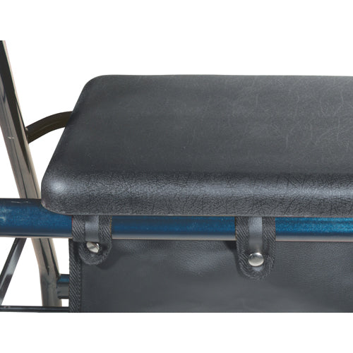 Rollator 4-wheel With Pouch & Padded Seat  Black - Drive