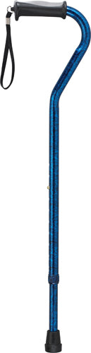 Offset Cane Alum W/gel Grip Blue Crackle