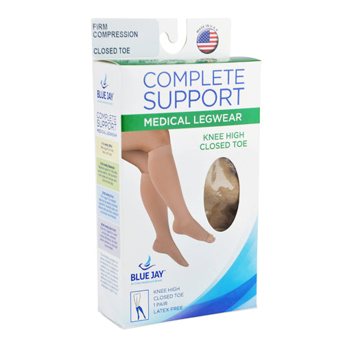 Firm Surg Wgt Stkngs Sm  Beige 20-30mmhg  Below Knee Clsd Toe
