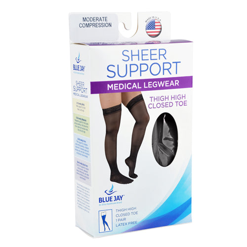 Firm Surg Weight Stkngs 3xl Bk 20-30mmhg  Thigh Stayup Top Ct