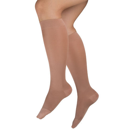 Ladies' Sheer Firm Support  Lg 20-30mmhg  Knee Highs  Beige