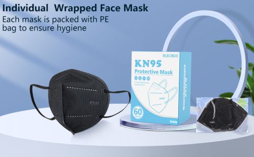 Kn95 Mask Particulate Black Respirator Disposable  Bx/60