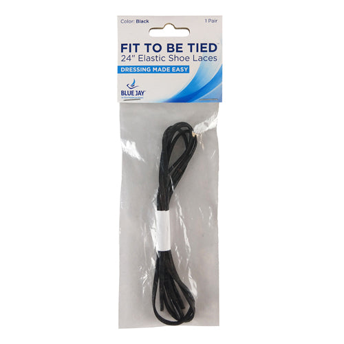 Elastic Shoelaces - Fit To Be Tied - Black 24 inch